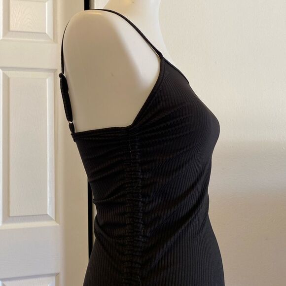 New Spaghetti One Side Rushed Drawstring Party Dress - Picture 2 of 5